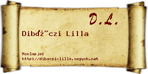 Dibáczi Lilla névjegykártya